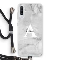Ivory Marble: Samsung Galaxy A70 Transparant Hoesje met koord