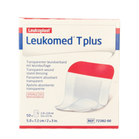 Leukomed Transparant wondverband T plus 7.2 x 5cm 50 Stuks