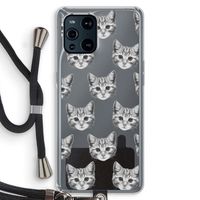 Kitten: Oppo Find X3 Transparant Hoesje met koord