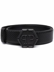 Philipp Plein ceinture à boucle logo - Noir