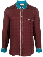 Pierre-Louis Mascia chemise en soie à motif en jacquard - Rouge - thumbnail