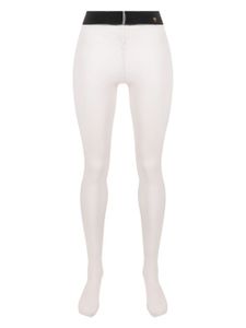 Forte Forte collants à motif monogrammé brodé - Rose