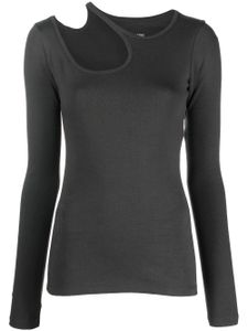 Low Classic haut en maille à découpes - Gris