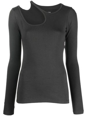 Low Classic haut en maille à découpes - Gris