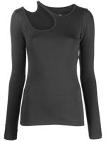 Low Classic haut en maille à découpes - Gris Low Classic haut en maille à découpes - Gris