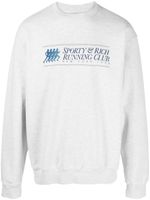 Sporty & Rich sweat à logo imprimé - Gris