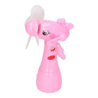 Waterspray ventilator - giraffe - roze - voor kinderen - waterverstuiver - zomerventilator - 15 cm