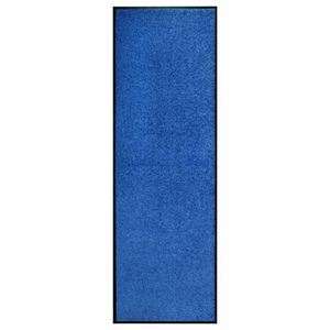 vidaXL Deurmat wasbaar 60x180 cm blauw