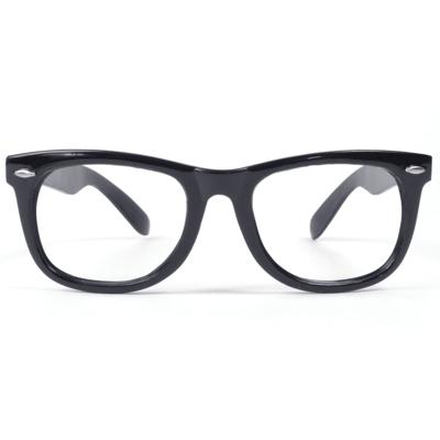 Zwarte carnaval verkleed bril zonder glazen - fun/feest verkleed accessoires brillen