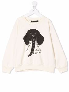 Mini Rodini sweat à imprimé éléphant - Blanc