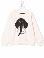Mini Rodini sweat à imprimé éléphant - Blanc