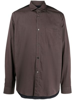 Junya Watanabe MAN chemise en coton à manches longues - Marron