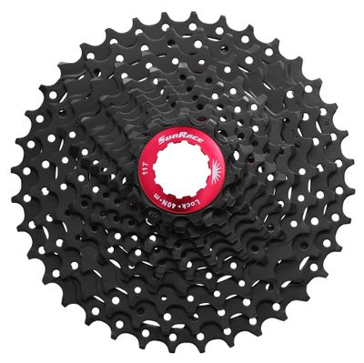 Sunrace Cassette csrx1 11s 11-28t staal zwart/rood