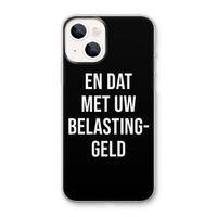 Belastinggeld - Zwart: iPhone 13 mini Transparant Hoesje