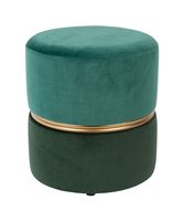 ZILT Poef 'Bubbly', Velvet, kleur Groen ZILT Poef 'Bubbly', Velvet, kleur Groen