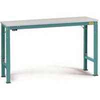 Manuflex LU7016.5021 ESD ESD-werktafel universele speciale reden tafel met kunststof plaat, bxdxh = 1000 x 800 x 728-1028 mm Waterblauw