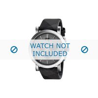 Horlogeband Burberry BU1756 Leder/Textiel Zwart 22mm - thumbnail