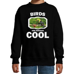 Dieren toekan sweater zwart kinderen - birds are cool trui jongens en meisjes