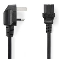 Nedis Voedingskabel Stekker Type G (VK) IEC 320 C13 5,0 m Zwart