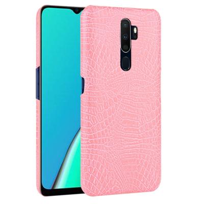 Voor oppo A9 2020/A5 2020/A11X schokbestendige krokodil textuur PC + PU geval (roze)