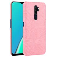Voor oppo A9 2020/A5 2020/A11X schokbestendige krokodil textuur PC + PU geval (roze)
