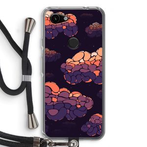 Patroon Wolken: Pixel 3a Transparant Hoesje met koord