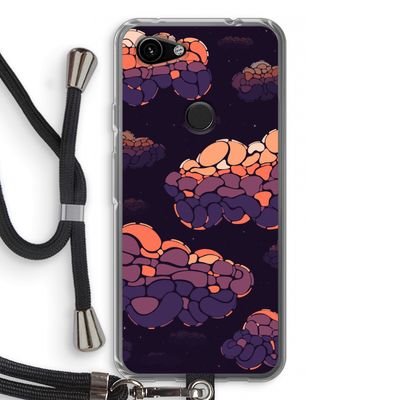 Patroon Wolken: Pixel 3a Transparant Hoesje met koord