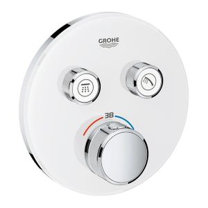 Grohe SmartControl Inbouwthermostaat - 3 knoppen - rond - wit 29151LS0