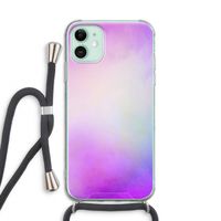Clouds pastel: iPhone 11 Transparant Hoesje met koord