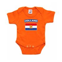 Oranje rompertje Hollandse vlag baby 92 (18-24 maanden)  - - thumbnail
