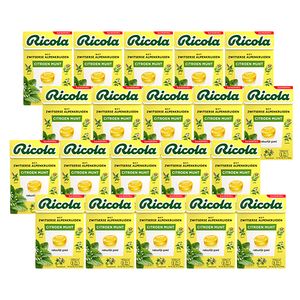 Ricola - Citroen Munt Suikervrij - 20x 50g