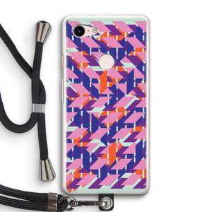 Skew Blush 3: Pixel 3 Transparant Hoesje met koord