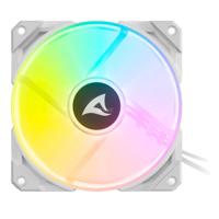 Sharkoon rebel f50 pwm rgb case fan (wit, 120 x 120 x 25 mm)