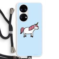 Eenhoorn: Huawei P50 Transparant Hoesje met koord