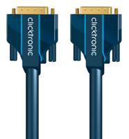 ClickTronic 5m DVI-D Connection DVI kabel Blauw