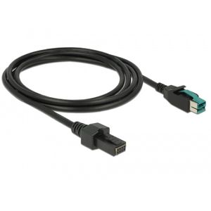 DeLOCK PoweredUSB kabel male 12 V > 2 x 4 pin male voor POS printers en terminals kabel 2 meter