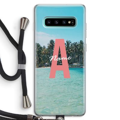 Pacific Dream: Samsung Galaxy S10 Plus Transparant Hoesje met koord