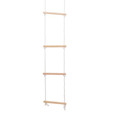 Kinder touwladder - 200 cm - hout/polyester - buitenspeelgoed - klimladder