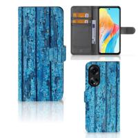 OPPO A98 5G | Book Style Case | Wood Blue