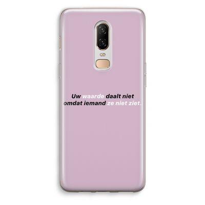 uw waarde daalt niet: OnePlus 6 Transparant Hoesje