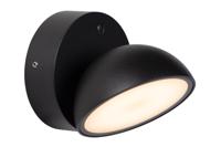 Lucide FINN - Wandlamp Binnen/Buiten - LED - 1x12W 3000K - IP54 - Dag/nacht sensor - Zwart