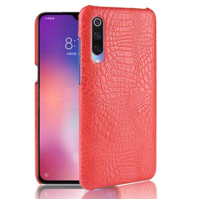 Shockproof Crocodile Texture PC + PU Case for Xiaomi Mi 9 (Red)