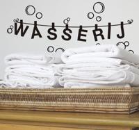 Wastekst badkamer sticker