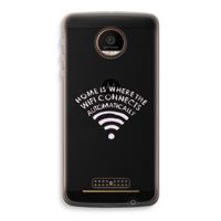 Home Is Where The Wifi Is: Motorola Moto Z Force Transparant Hoesje - thumbnail