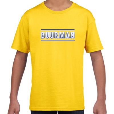Buurman verkleed t-shirt - geel - voor kinderen - carnaval / feest shirt kleding - kostuum