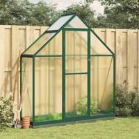 VidaXL Tuinkas met basisframe 169x58x202 cm aluminium groen