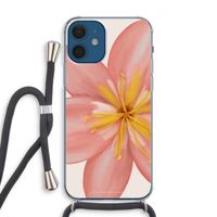 Pink Ellila Flower: iPhone 12 Transparant Hoesje met koord