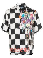 AMIRI chemise en soie à imprimé graphique - Noir