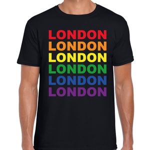 Regenboog London gay pride zwart t-shirt voor heren