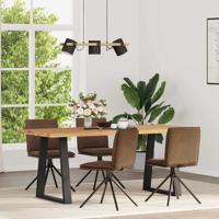 Eetkamerstoelen 4 st kunstsuède bruin